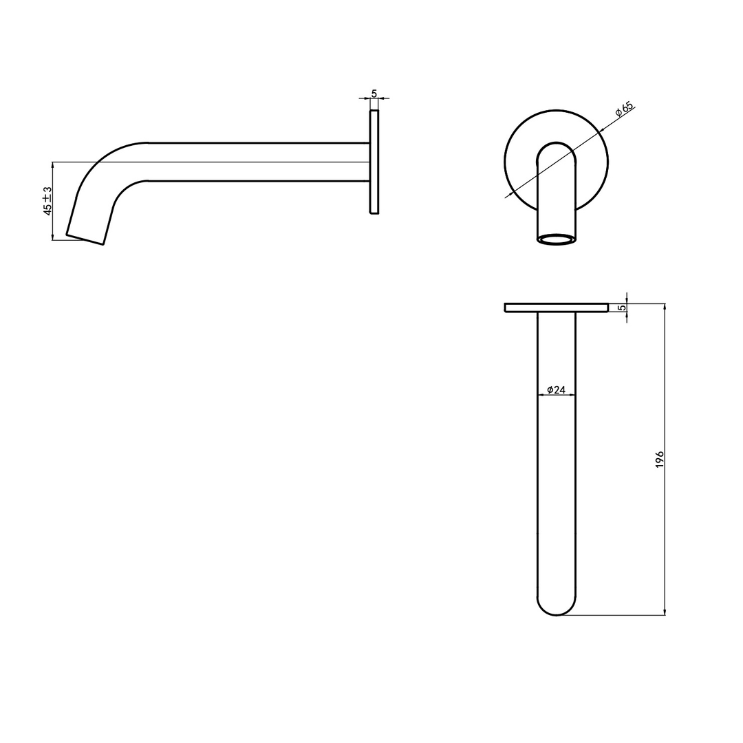 Aspire Air 210Mm Bath Outlet Chrome
