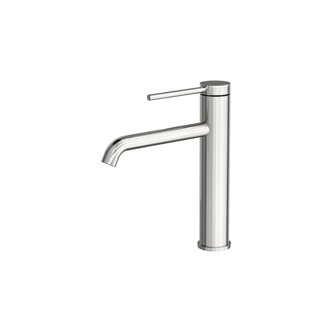 Aspire Air Pin Lever Mid Basin Mixer Brushed Nickel
