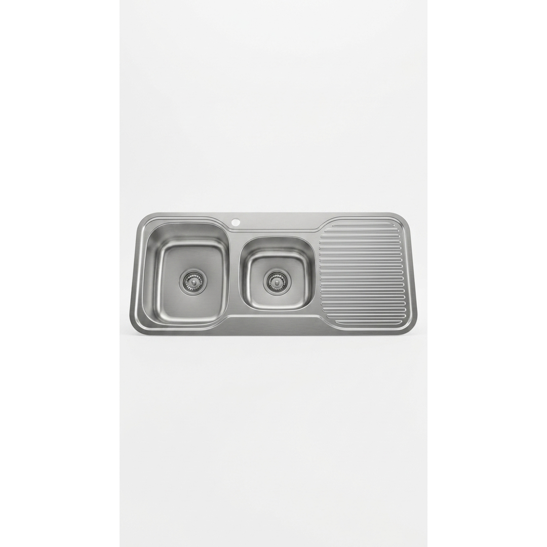 Aspire La Rosa 1 3/4 Bowl 1080X480 S/Steel Sink 1 Tap Hole Right Hand B