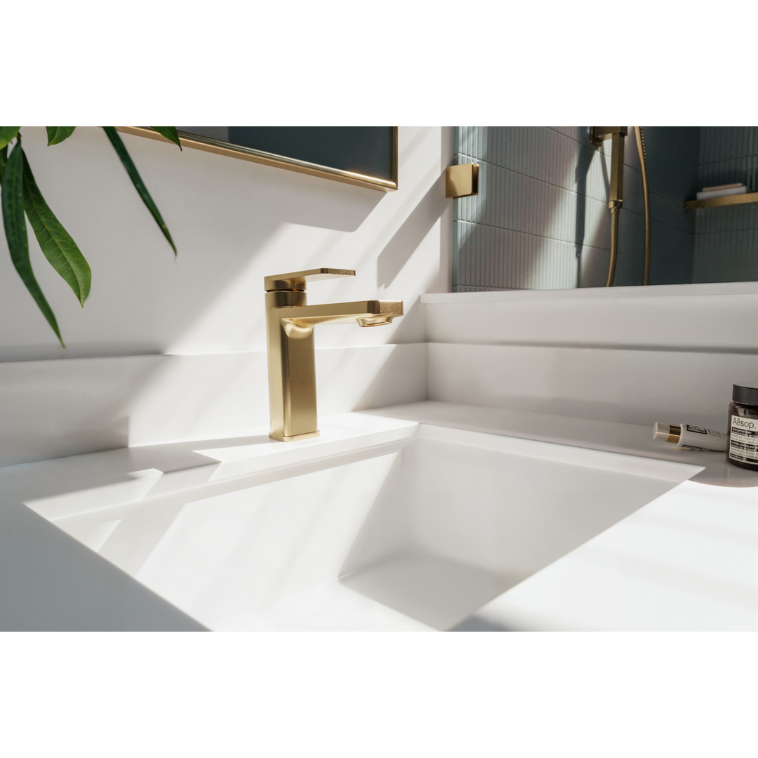 Aspire Nuovo Mid Basin Mixer Brushed Brass