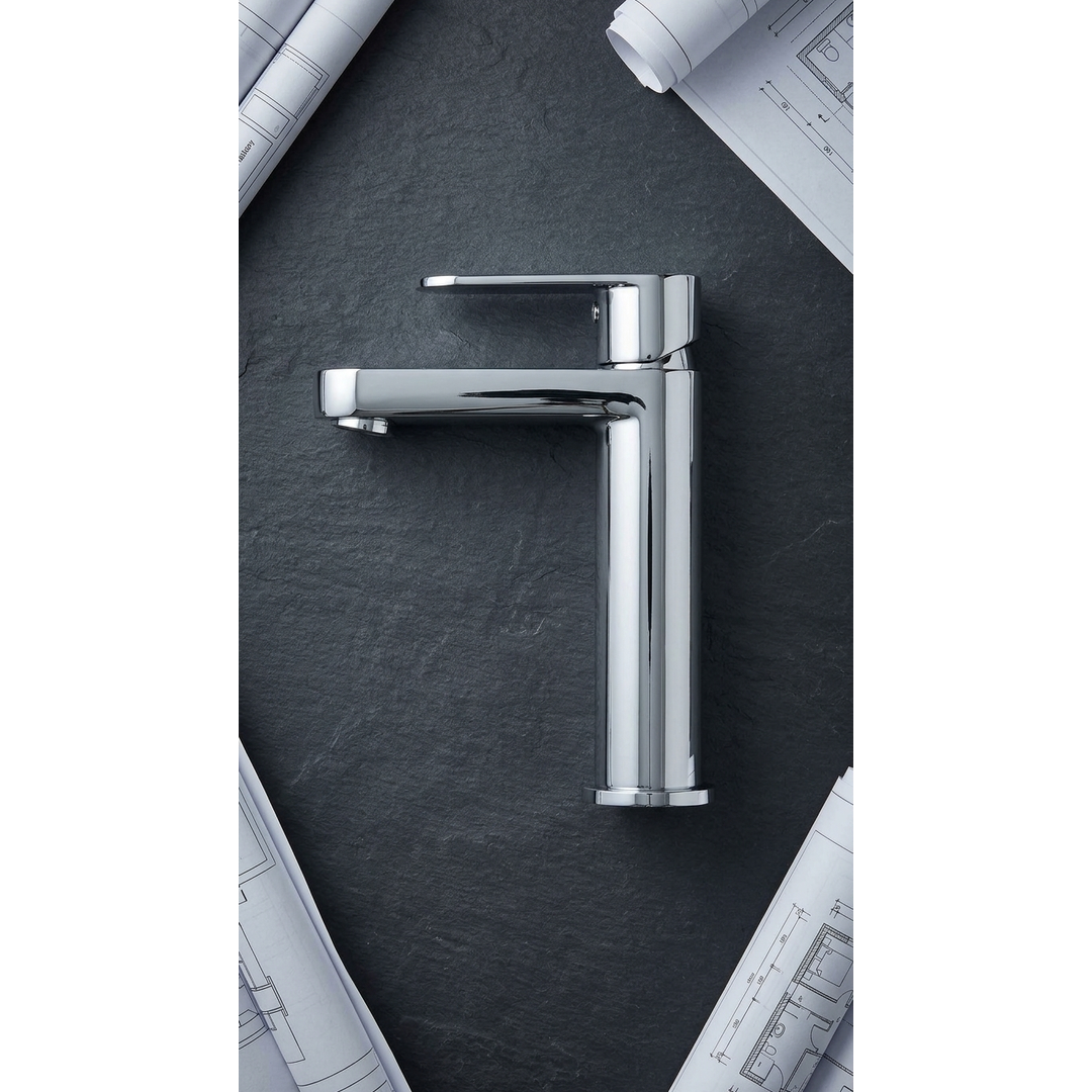 Aspire Unity Round Basin Mixer Chrome