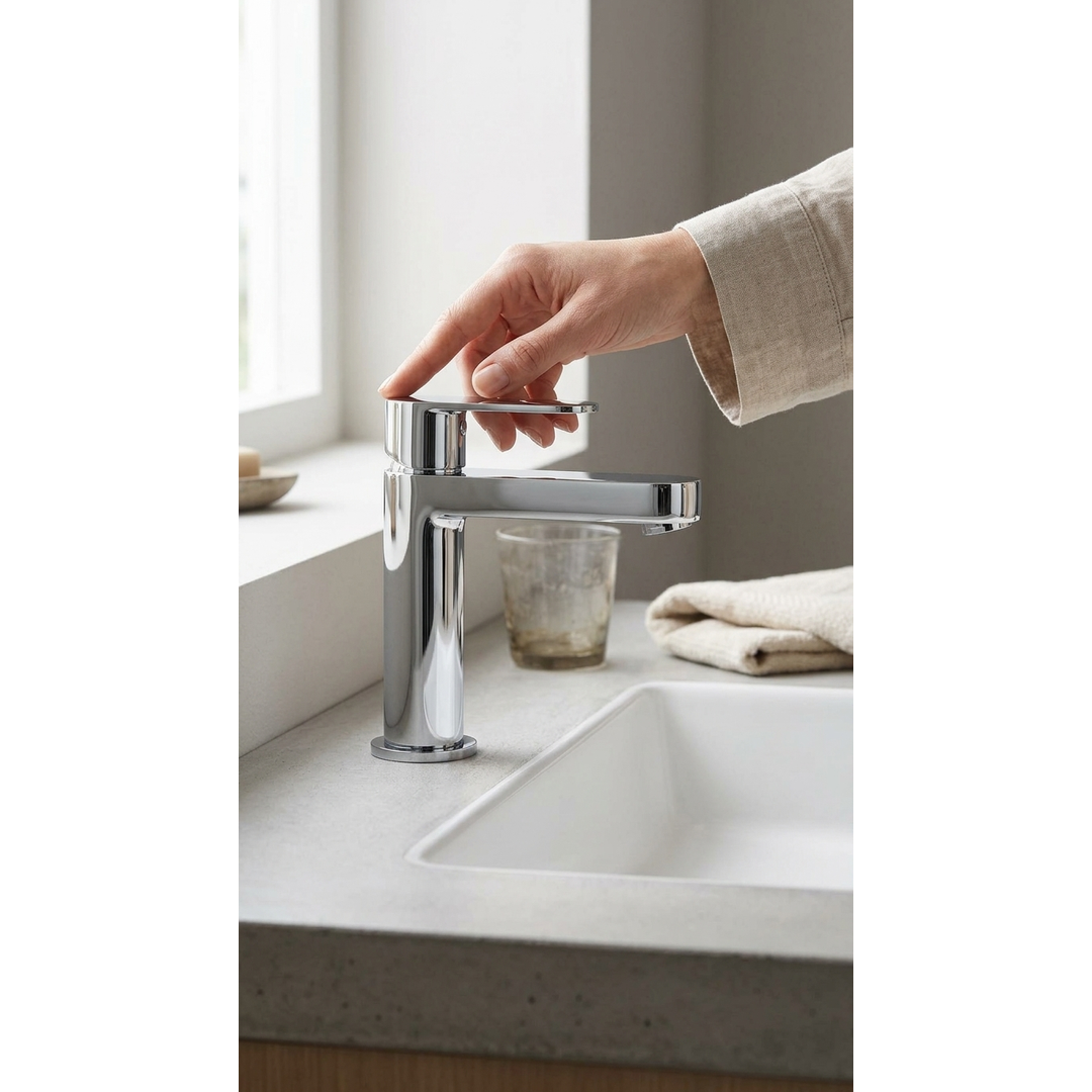 Aspire Unity Round Basin Mixer Chrome