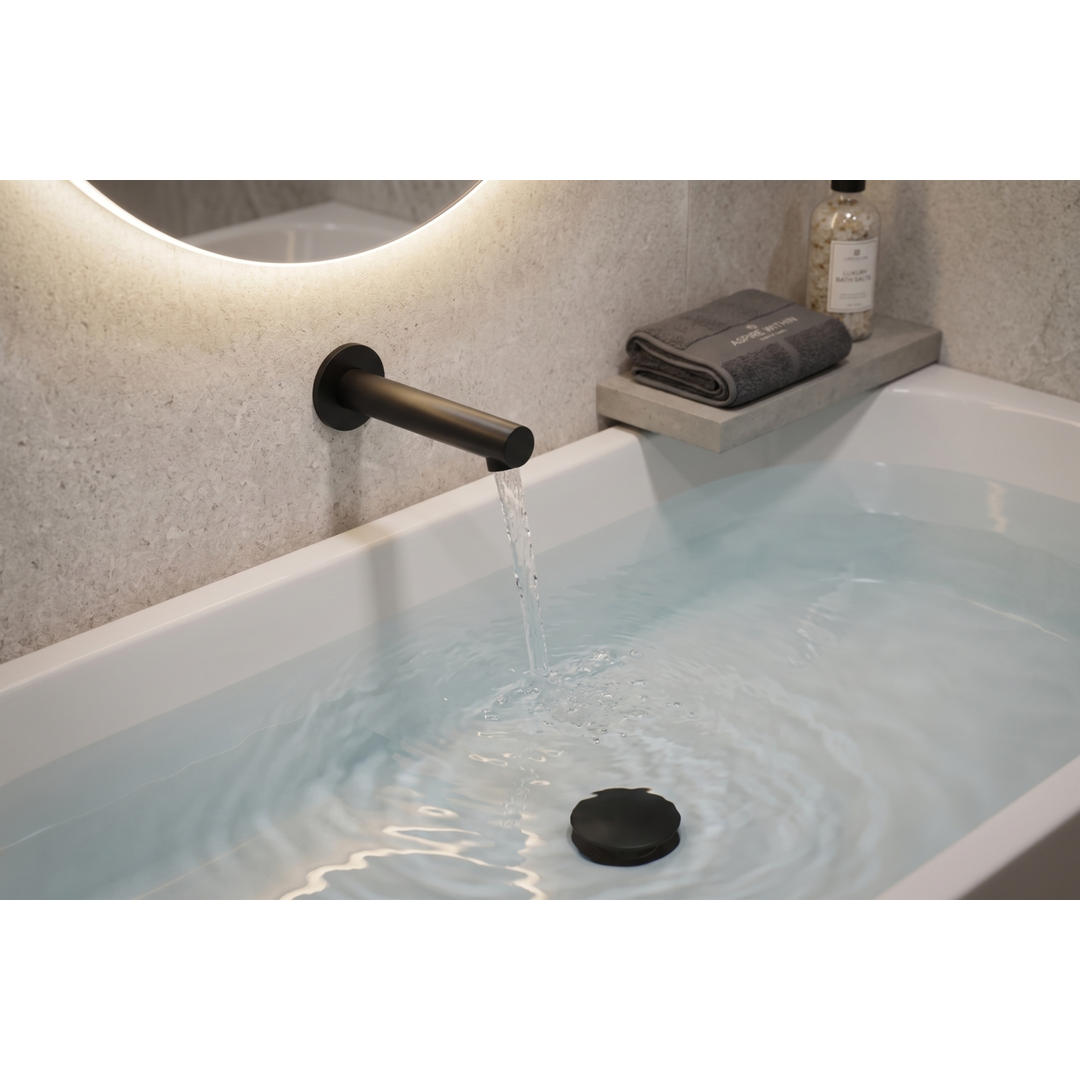 Aspire Within Bath Outlet Round Matte Black