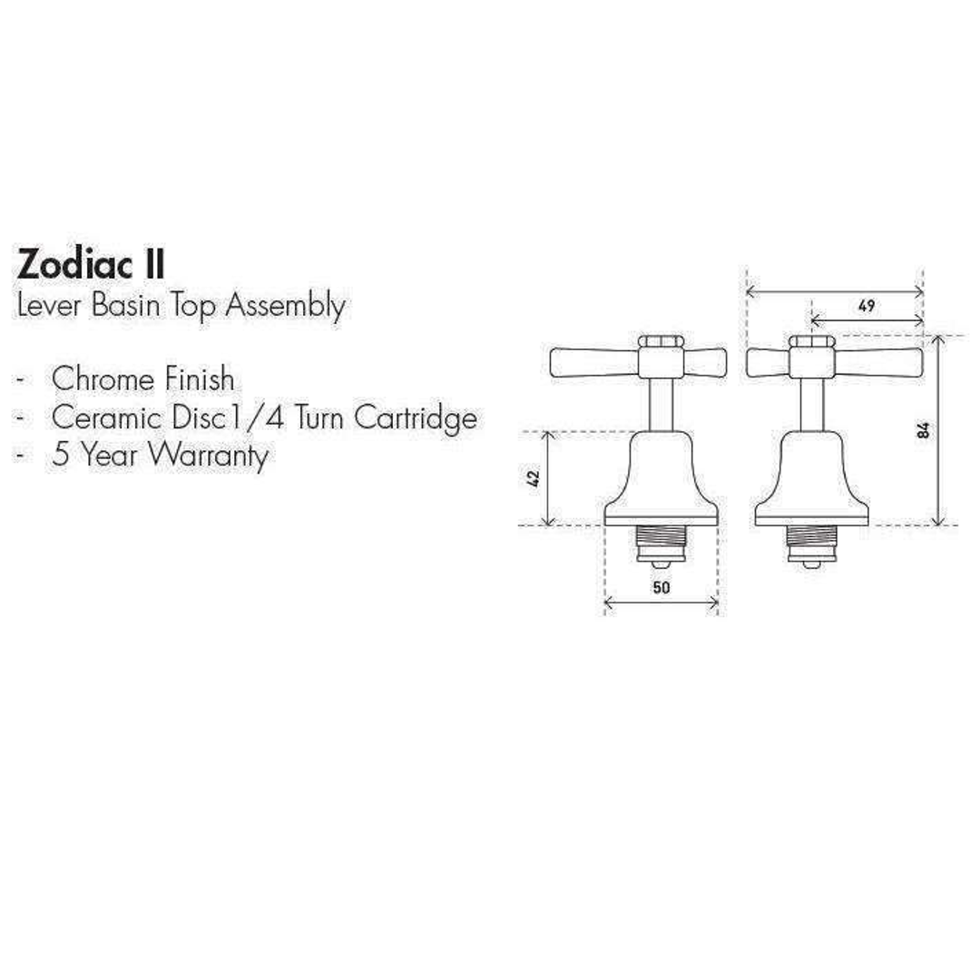 Aspire Zodiac Ii - Chrome Lever Basin Top Ass Set