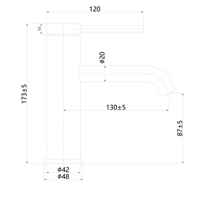Aspire Air Pin Lever Basin Mixer Chrome