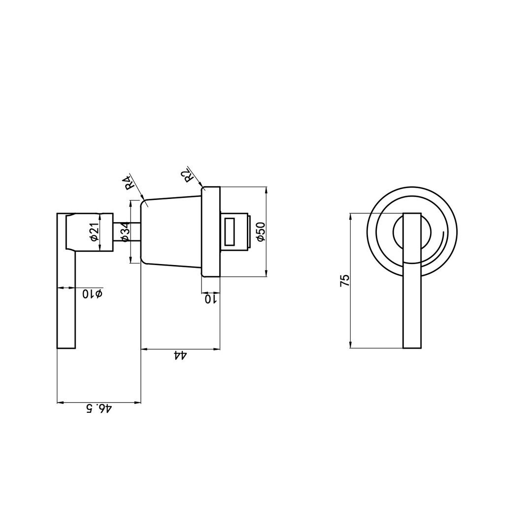 Aspire Air Lever Handle Wall Top Assemblies Chrome