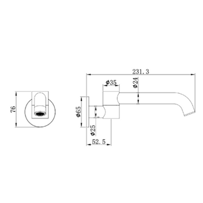 Aspire Air 230Mm Swivel Bath Outlet Chrome