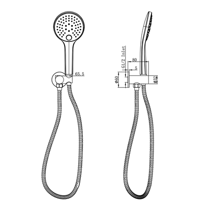Aspire Air Wob (Swivel Wall Bracket And Hand Shower) Chrome