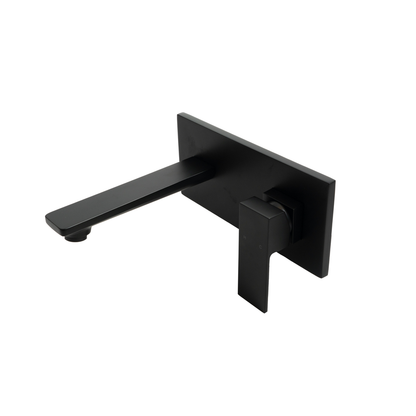 Aspire Midnight Wall Mixer W/T Spout Matte Black