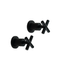 Aspire Midnight Wall Top AsseMatte Blackly Cross Handles (Pair) Matte Black