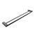 Aspire Midnight 750Mm Double Towel Rail Matte Black