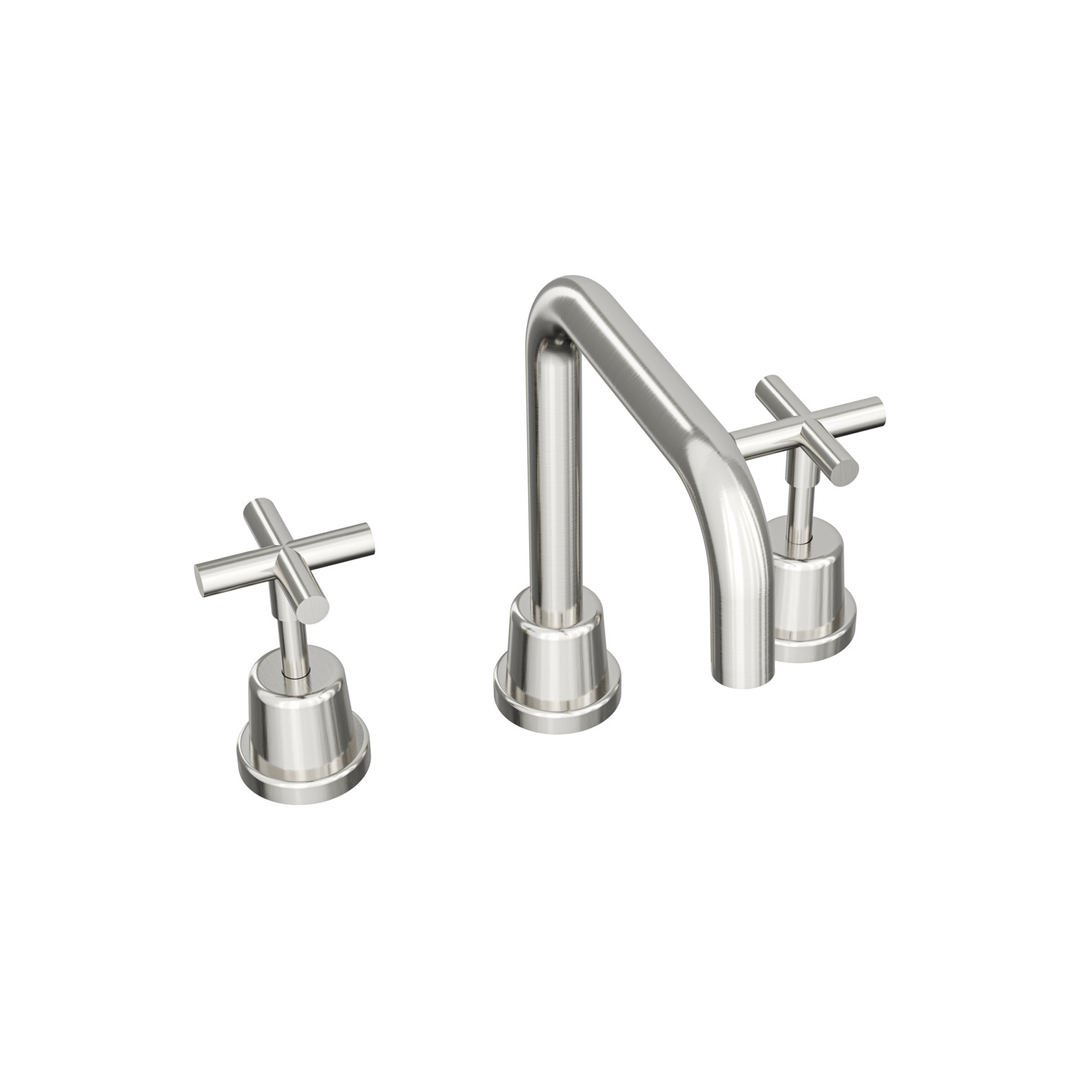 Aspire Air Cross Handle 3 Piece Basin Set Brushed Nickel