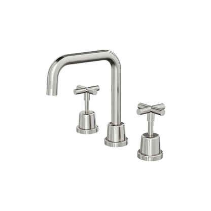 Aspire Air Cross Handle 3 Piece Basin Set Brushed Nickel