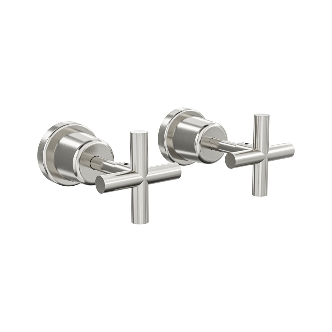 Aspire Air Cross Handle Wall Top Assemblies Brushed Nickel