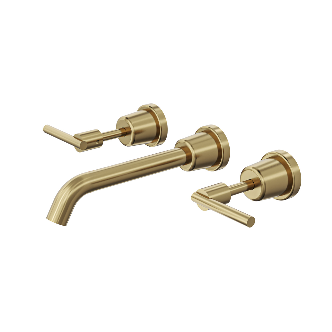 Aspire Air Lever Handle 3 Piece Basin/Bath Set Brushed Brass