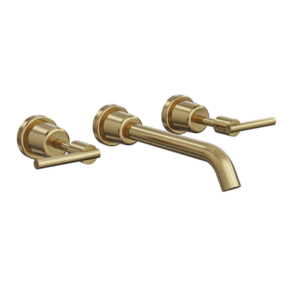 Aspire Air Lever Handle 3 Piece Basin/Bath Set Brushed Brass