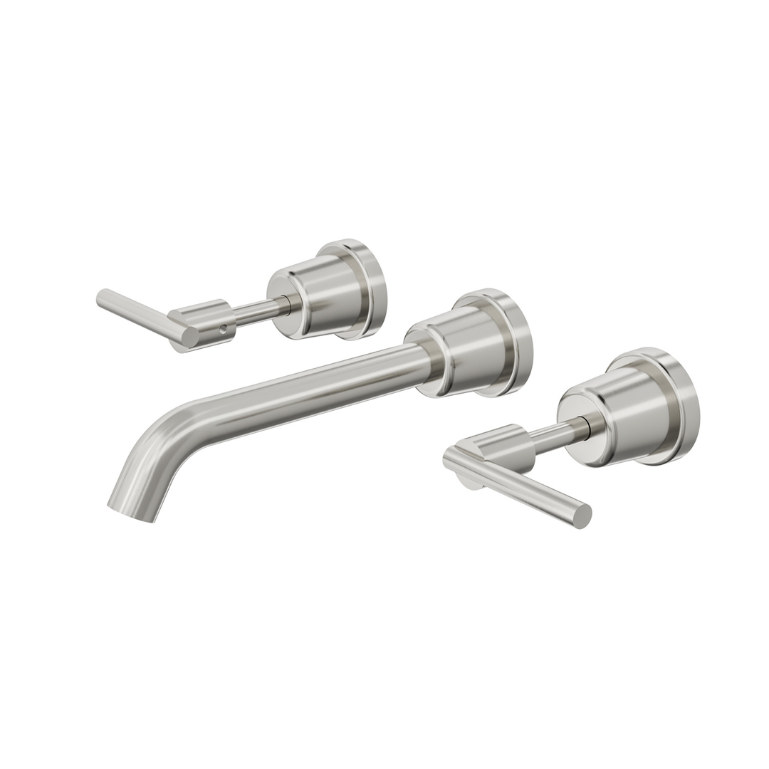Aspire Air Lever Handle 3 Piece Basin/Bath Set Brushed Nickel