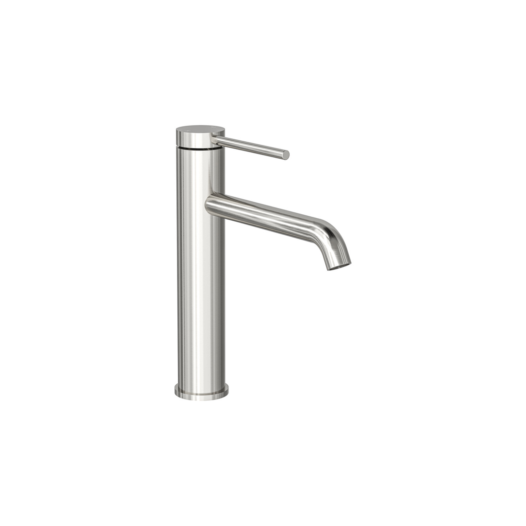 Aspire Air Pin Lever Mid Basin Mixer Brushed Nickel