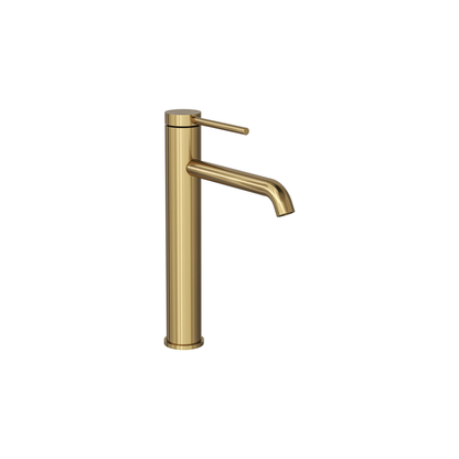 Aspire Air Pin Lever Tall Basin Mixer Brushed Brass