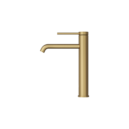 Aspire Air Pin Lever Tall Basin Mixer Brushed Brass