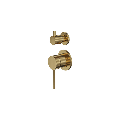 Aspire Air Shower/Bath Mixer Diverter (Separate Plate) Brushed Brass