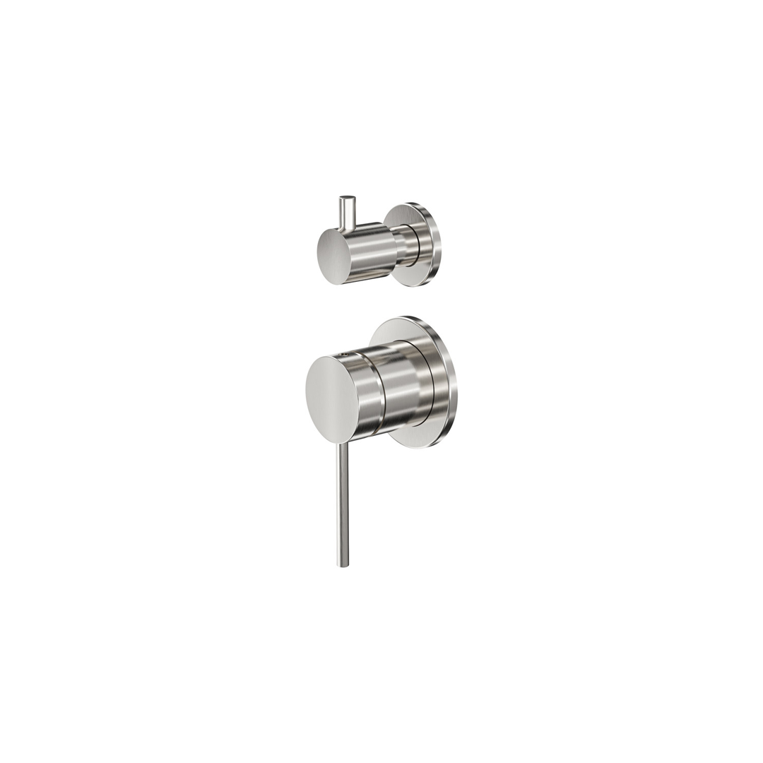 Aspire Air Shower/Bath Mixer Diverter (Separate Plate) Brushed Nickel