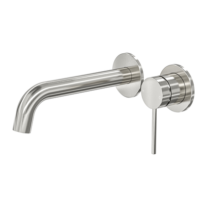 Aspire Air Wall Basin/Bath Mixer (Separate Plate) Brushed Nickel