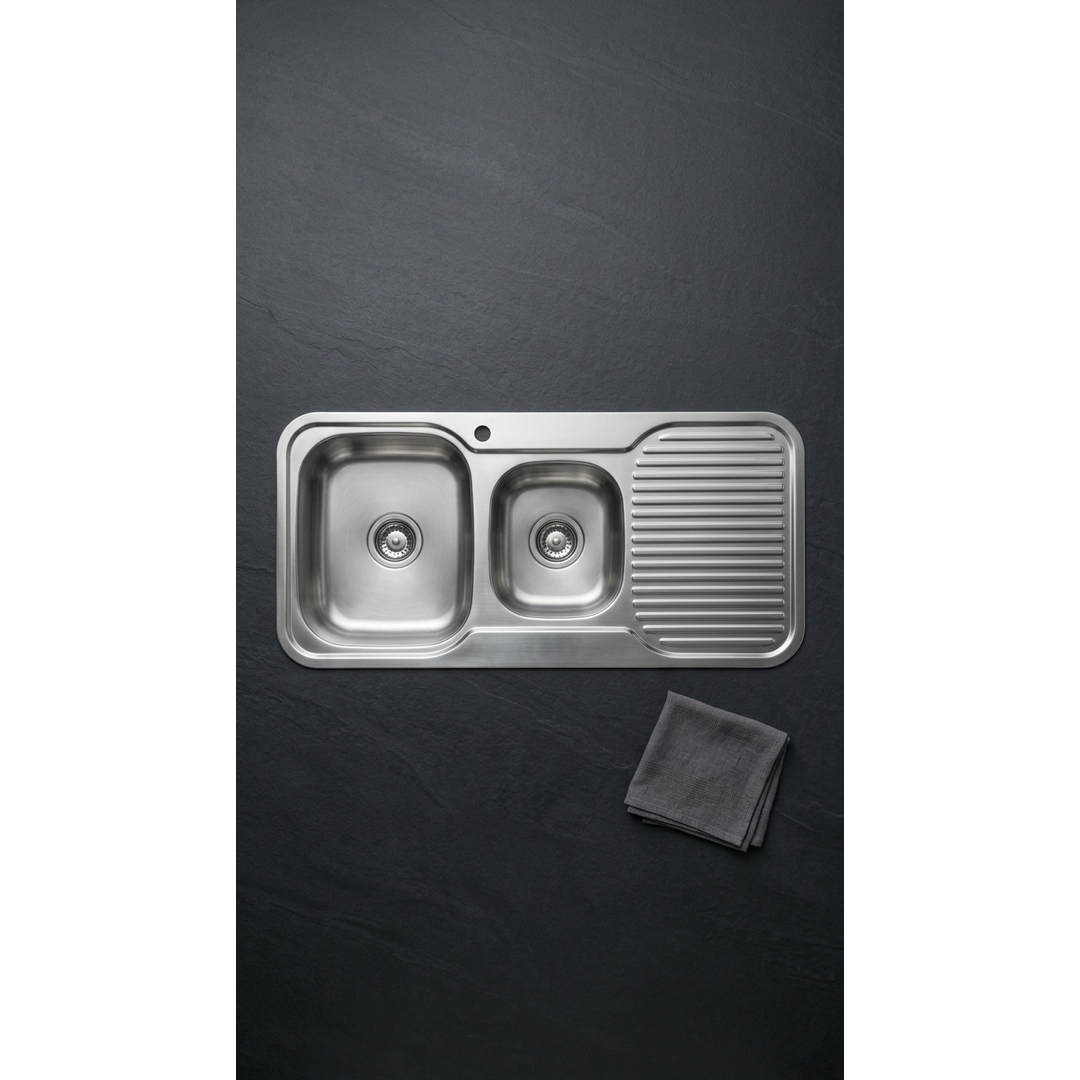 Aspire La Rosa 1 3/4 Bowl 1080X480 S/Steel Sink  1 Tap Hole Right Hand B