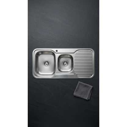 Aspire La Rosa 1 3/4 Bowl 1080X480 S/Steel Sink  1 Tap Hole Right Hand B