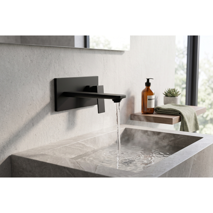 Aspire Midnight Wall Mixer W/T Spout Matte Black