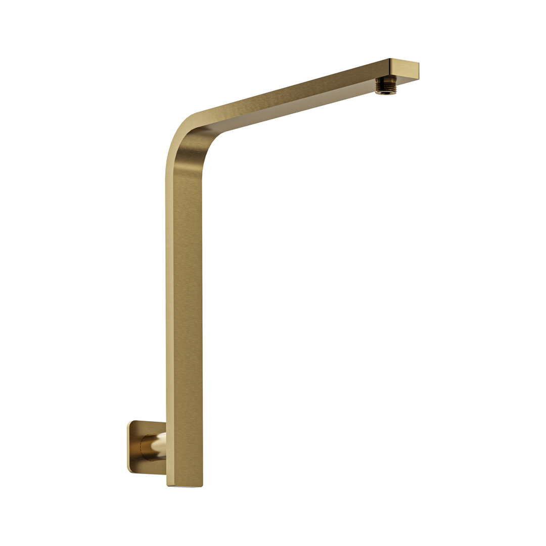 Aspire Nuovo 400Mm Upswept Shower Arm Brushed Brass