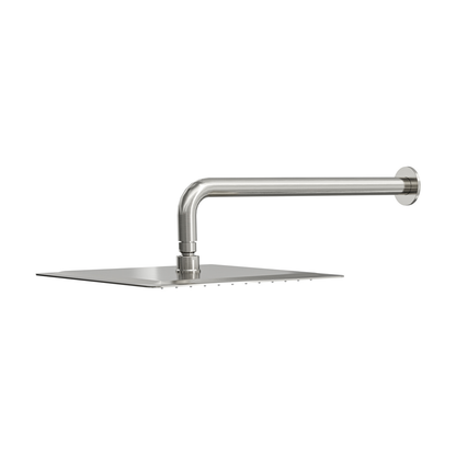 Aspire Nuovo Overhead Shower With Arm (300mm Head 400mm Arm) Brushed Nickel