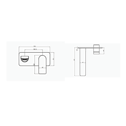 Aspire Nuovo Wall Mixer With Spout And Plate Brushed Brass