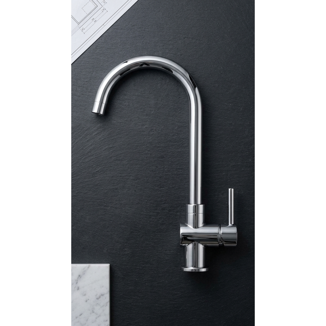 Aspire Spring Pin Lever Gooseneck Sink Mixer
