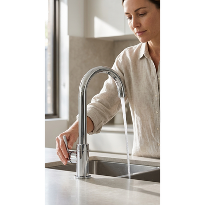 Aspire Spring Pin Lever Gooseneck Sink Mixer