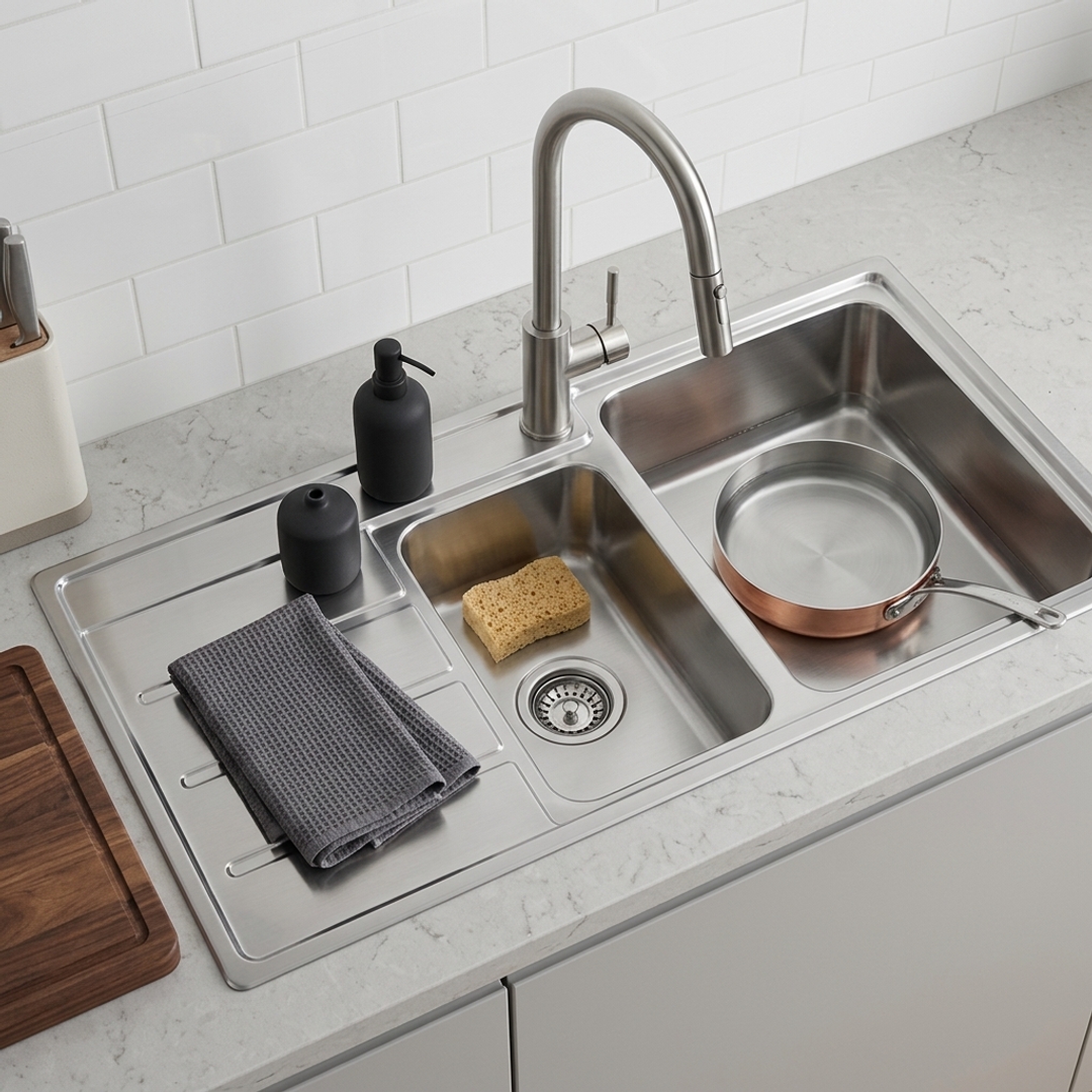 Aspire Unity 1&amp;3/4 Rh Bowl 1080 X 480 S/Steel Sink