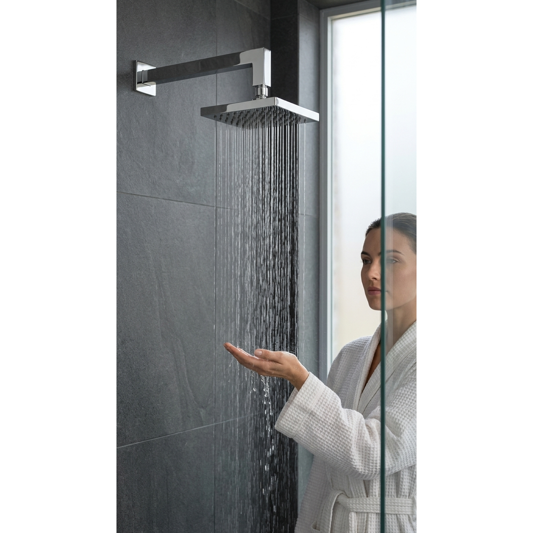Aspire Unity Horiz. Wall Shower 200mm Abs Squ Rose 400 Arm