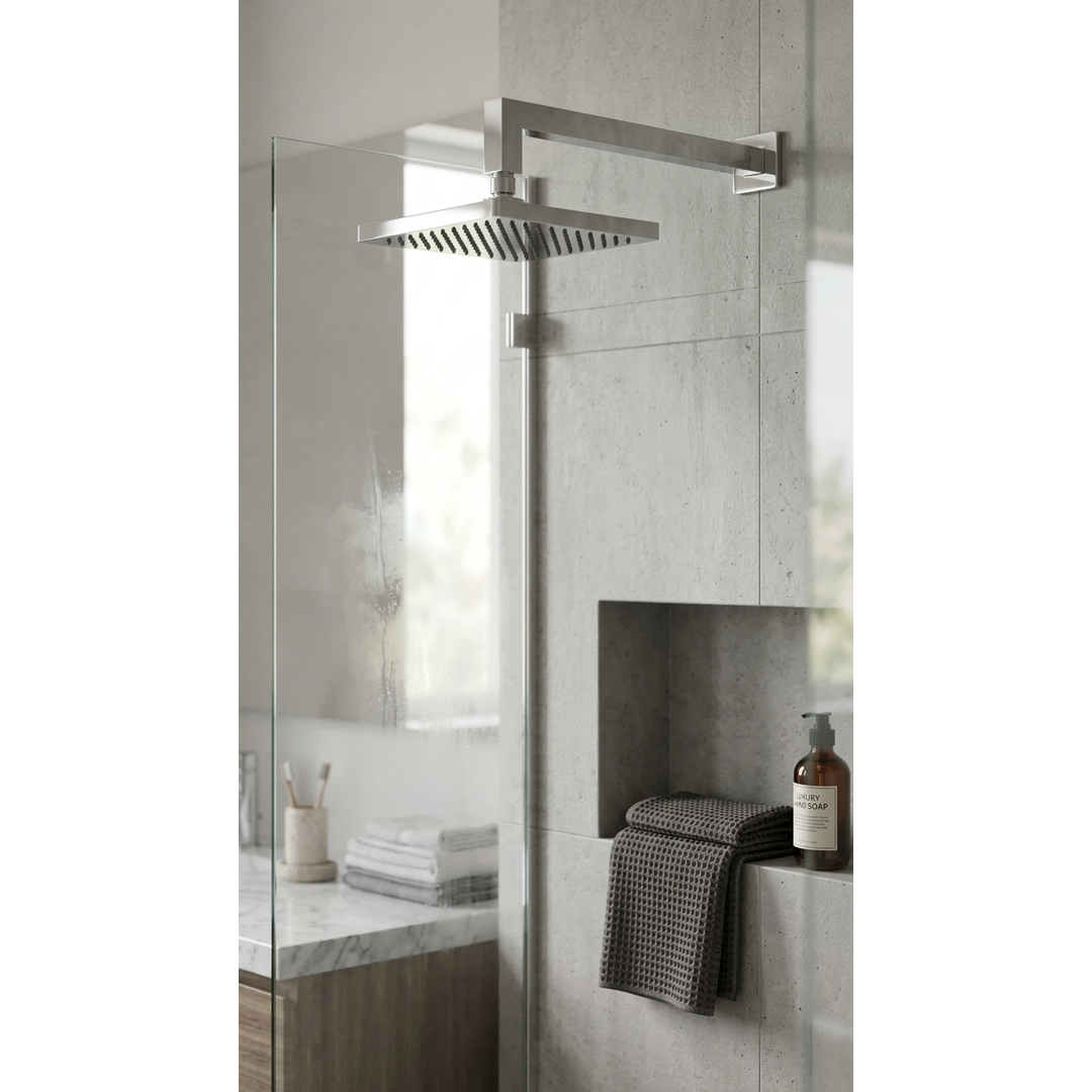 Aspire Unity Horiz. Wall Shower 200mm Abs Squ Rose 400 Arm
