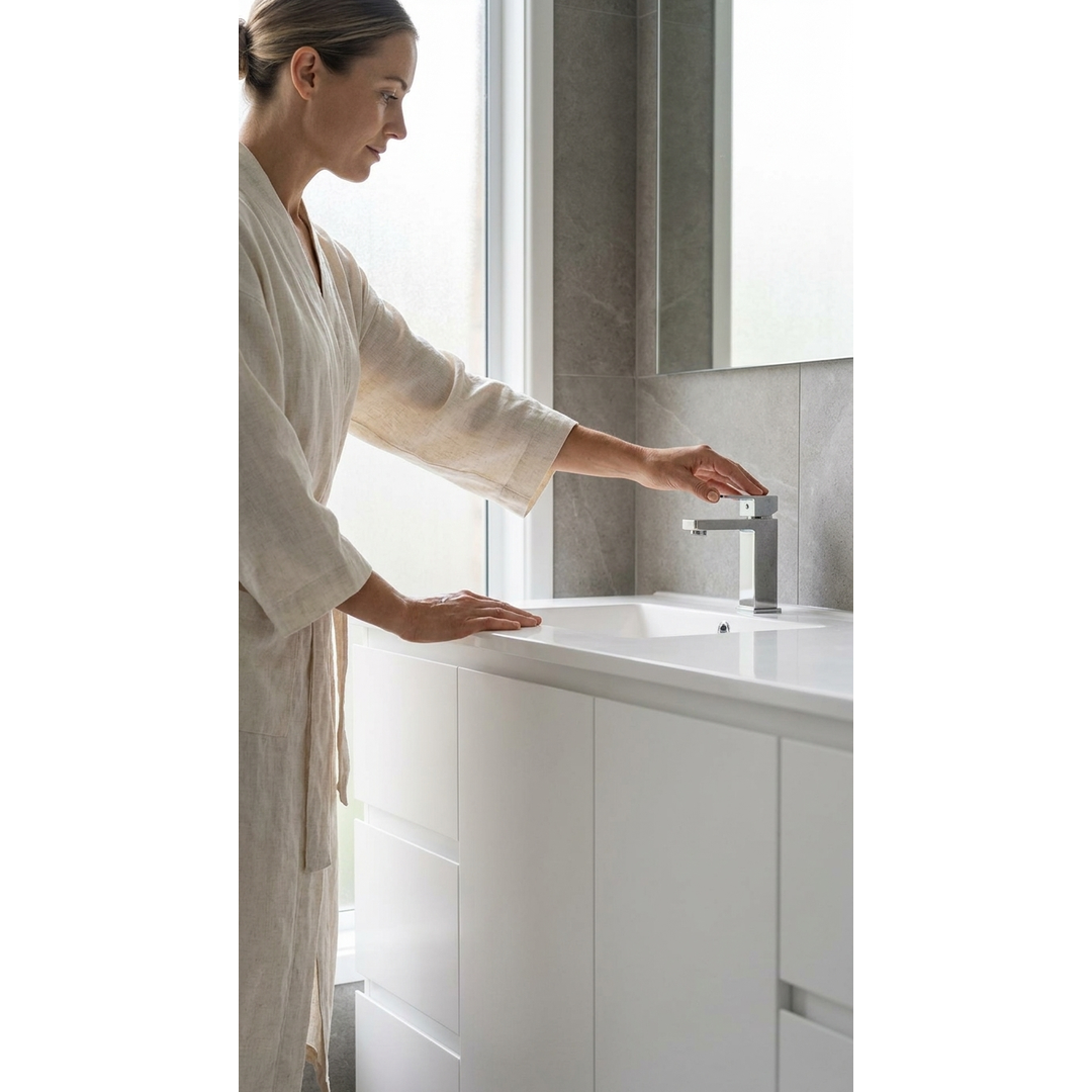 Aspire Unity II 1500 S/Bowl F/Standing Vanity Wht 1 Tap Hole