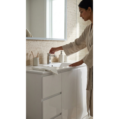 Aspire Unity II 1500 S/Bowl F/Standing Vanity Wht 1 Tap Hole