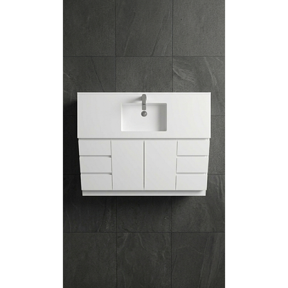 Aspire Unity II 1500 S/Bowl F/Standing Vanity Wht 1 Tap Hole