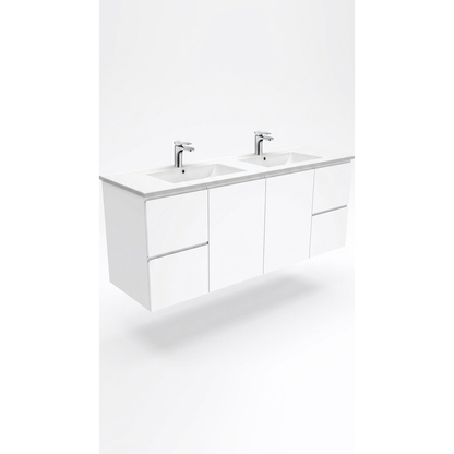Aspire Unity II 1500 S/Bowl Vanity W/Hung China Top  White 1 Tap Hole