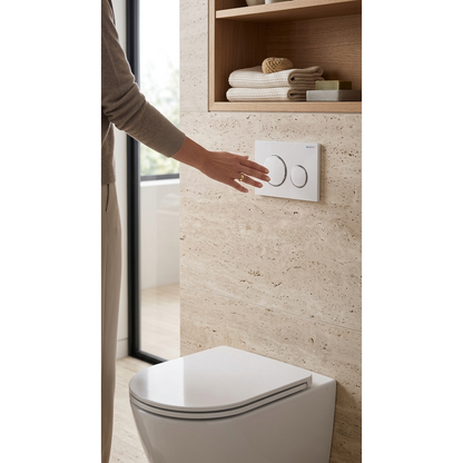 Aspire Urban II Wf Inwall Suite Round C/P Button Cistern Seat &amp; Pan