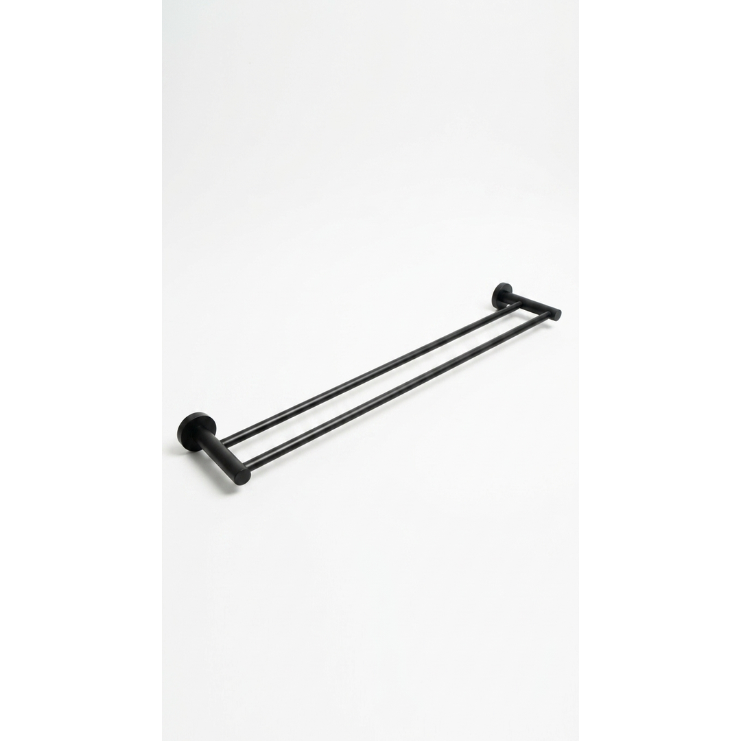 Aspire Within 600Mm Double Towel Rail Matte Black