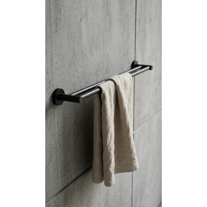 Aspire Within 600Mm Double Towel Rail Matte Black