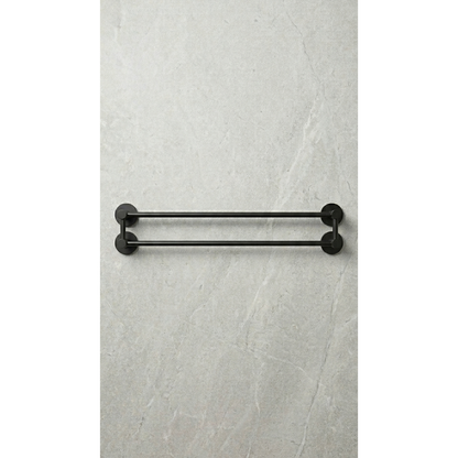 Aspire Within 600Mm Double Towel Rail Matte Black