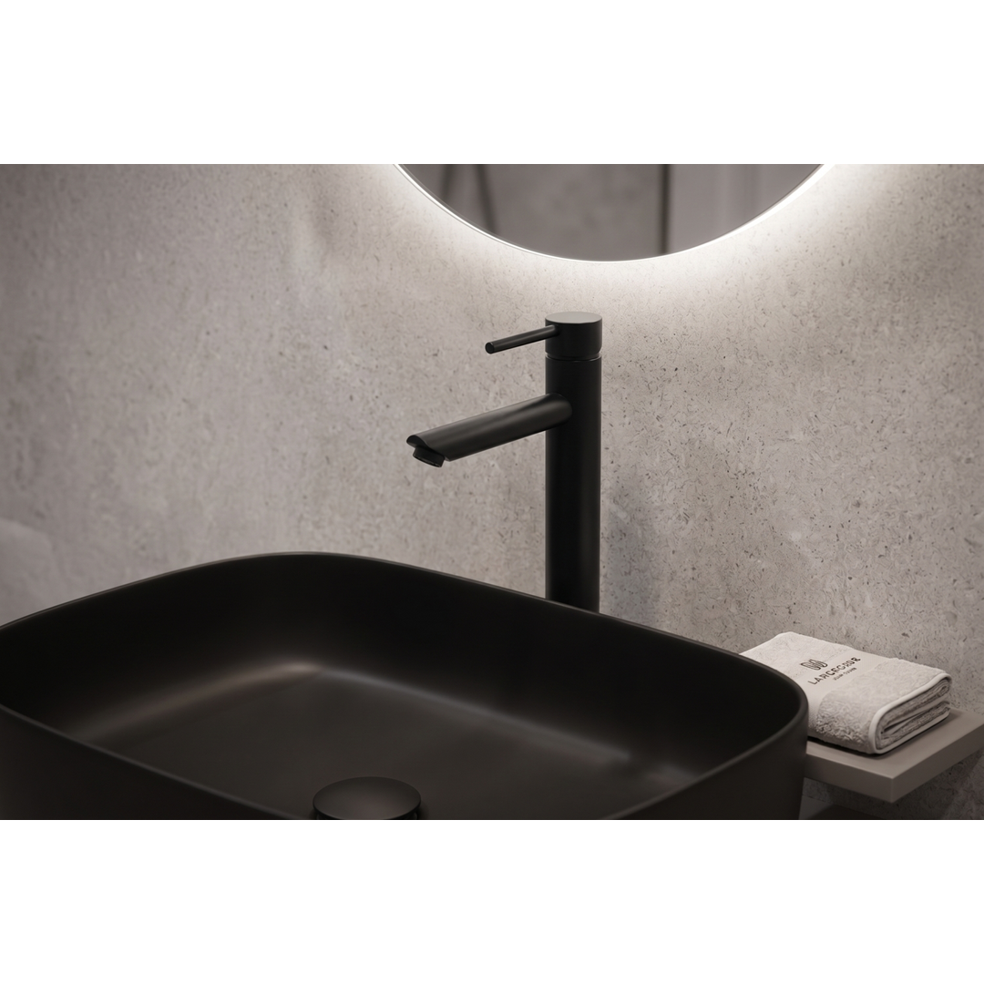 Aspire Within Pin Lever Basin Mixer Tall Matte Black
