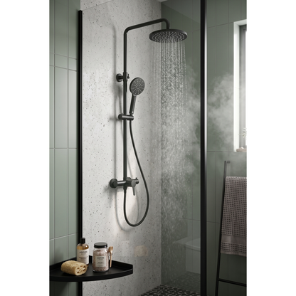 Aspire Within Shower Twinner Round Matte Black