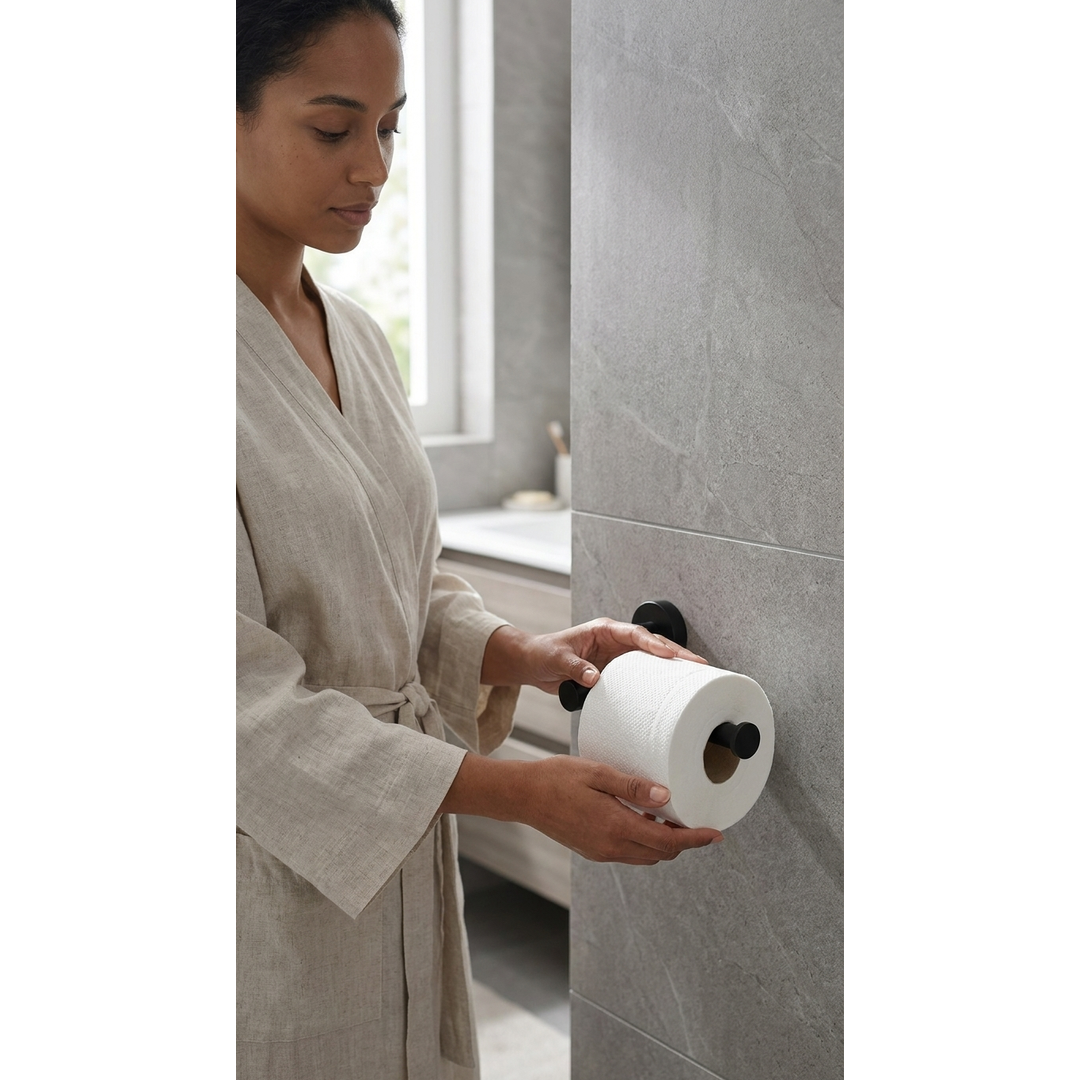 Aspire Within Toilet Roll Holder Matte Black
