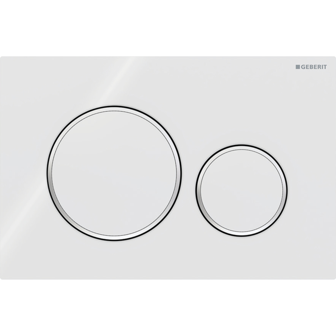 Aspire Urban II Wf Inwall Suite Round White &amp; C/P Button Cistern Seat &amp; Pan